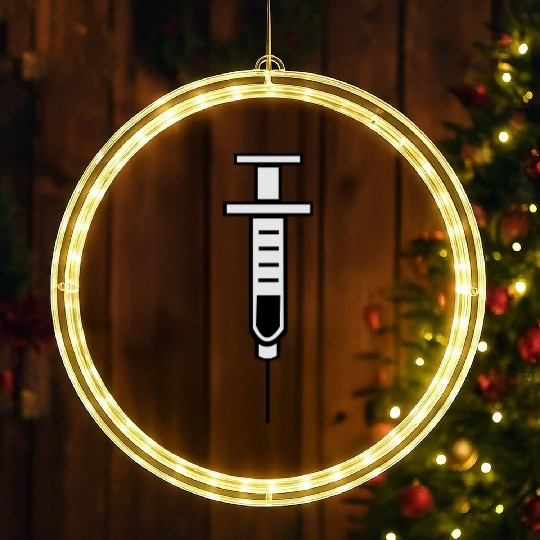 Medical Syringe LED Christmas Window Lights