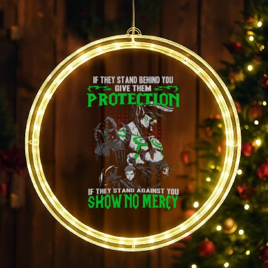 Warcraft-If they stand against you show no mercy LED Christmas Window Lights