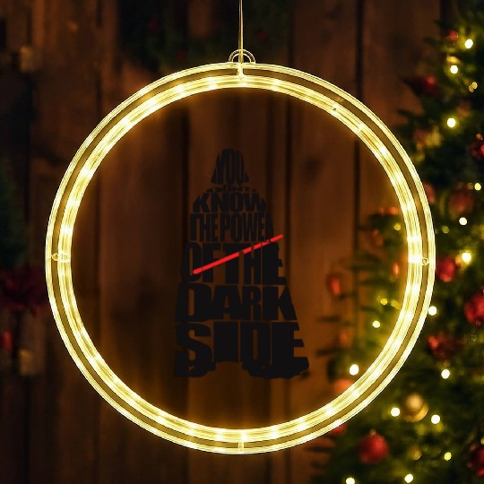 Cool Star Wars Darth Vader typography LED Christmas Window Lights