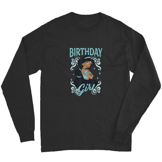 disneyss Aladdin Birthday Girl Princess Jasmine Chest Portrait  Gifts Long Sleeves