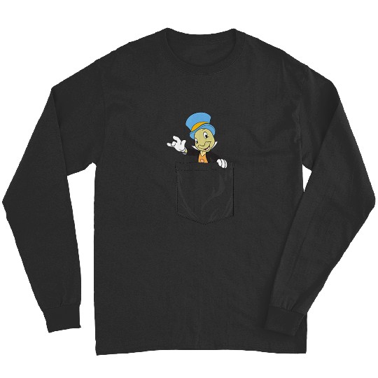 disneys Pinocchio Jiminy Cricket Faux Pocket Long Sleeves