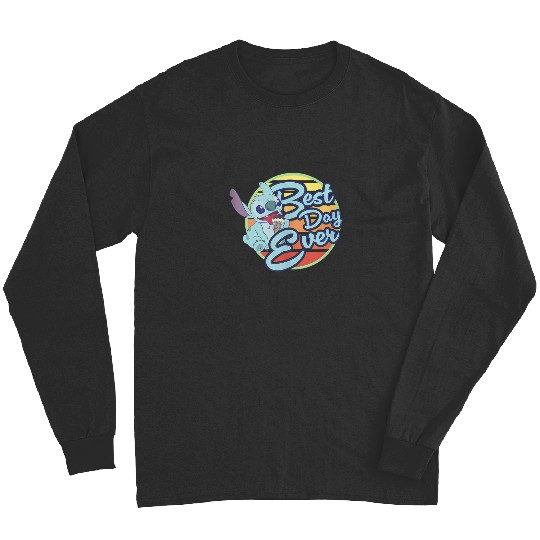 Disney Lilo Stitch Best Day Ever Stitch Ice Crea Long Sleeves