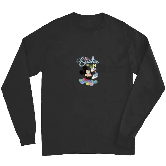 Disney Mickey Mouse Easter Fun Painting Eggs2 Long Sleeves