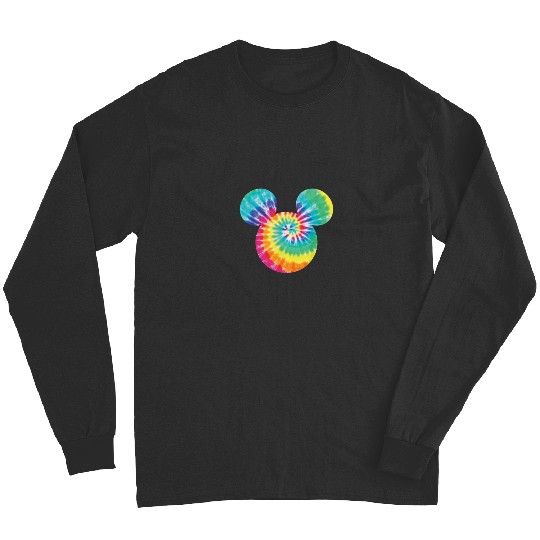 Disney Mickey Mouse Icon Rainbow Tie Dye Short S Long Sleeves