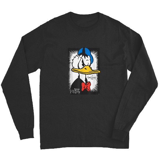 Disney Donald Duck 90th Anniversary Since 1934 Vintage Art Gifts Trends Long Sleeves