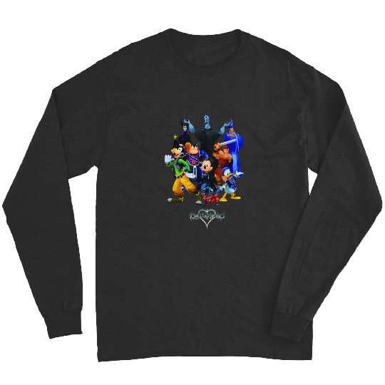 disneys Kingdom Hearts Magical Characters Mash Up Chest Logo Long Sleeves