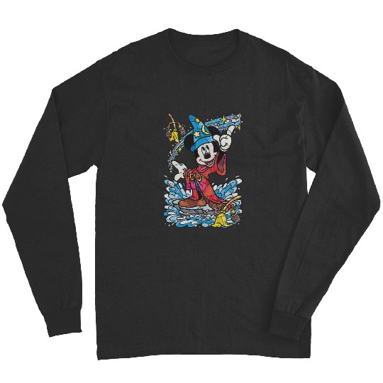 Disney Fantasia Sorcerer Mickey Mouse Magic Wizard Retro Long Sleeves, Magic Kingdom Long Sleeves Family Birthday Gift