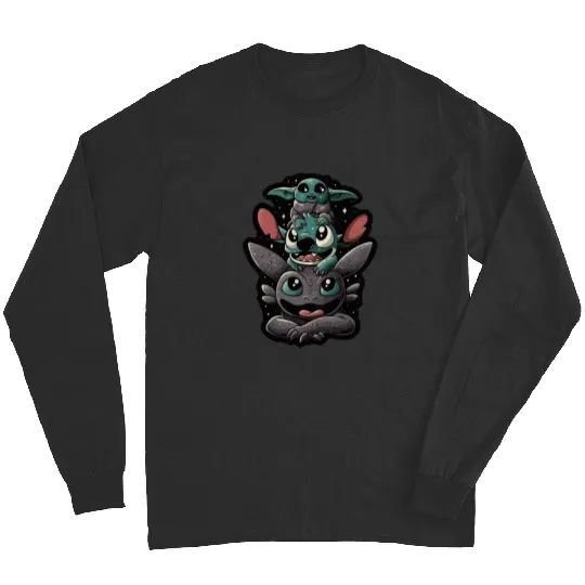 Disney Stitch and Toothless Long Sleeves