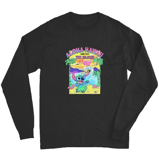 Disney Lilo & Stitch Aloha Hawaii Come Visit The Islands Long Sleeves