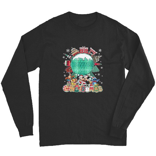 Disney Christmas Long Sleeves, Disney Epcot Christmas Shir