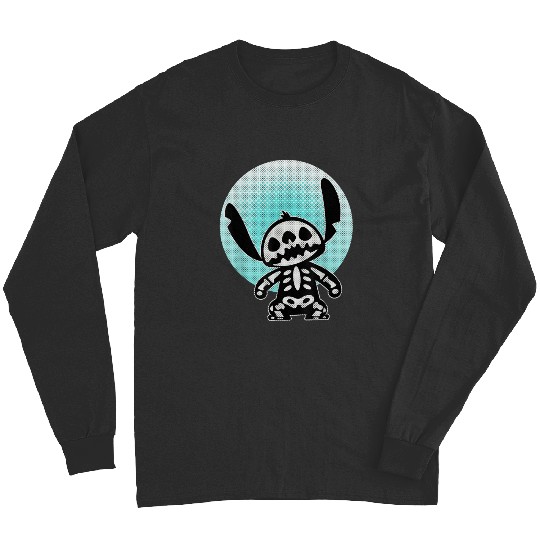 Disney Stitch Skeleton Halftone Long Sleeves