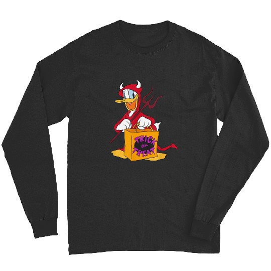 Disney Halloween Donald Duck Devil Trick or Trea Long Sleeves