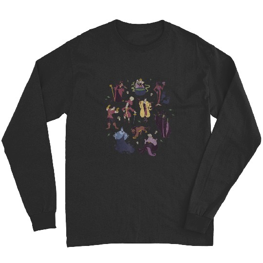 Disney Villains Group Shot Doodles 9286 Long Sleeves