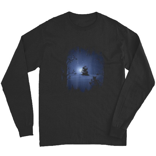 Discover Disney Peter Pan Moonlit Pirate Ship Silhouette Long Sleeves