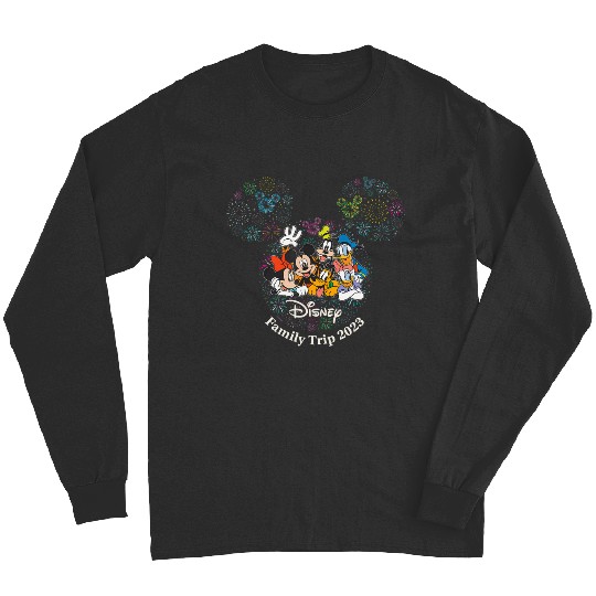 disney mickey friends family rip 2023 vacaion fireworks shir Long Sleeves