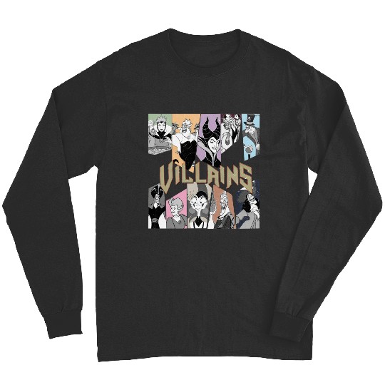 Retro Disney Villains Characters Long Sleeves, Maleficent Ursula Evil Queen Hades Long Sleeves, Disney Villains Group