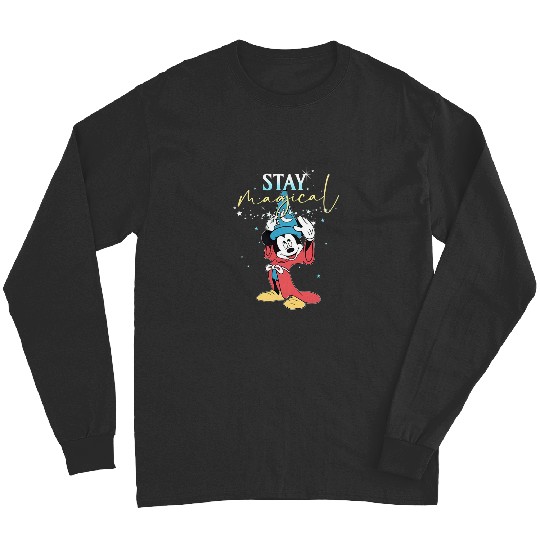 Retro Sorcerer Mickey Stay Magical Long Sleeves, Fantasmic Disneyland Long Sleeves