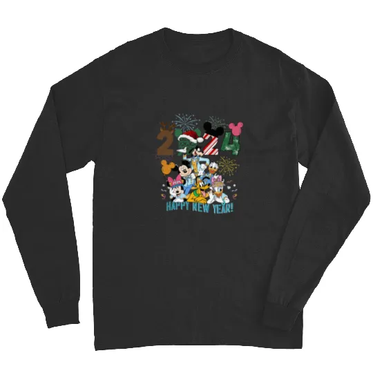 Disney Happy New Year 2024 Long Sleeves, Mickey and Friends Happy New Year Fireworks 2024 Long Sleeves
