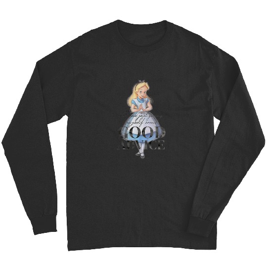 Disney 100th Anniversary Alice In Wonderland - Classic Fit Grey Short Sleeve Long Sleeves