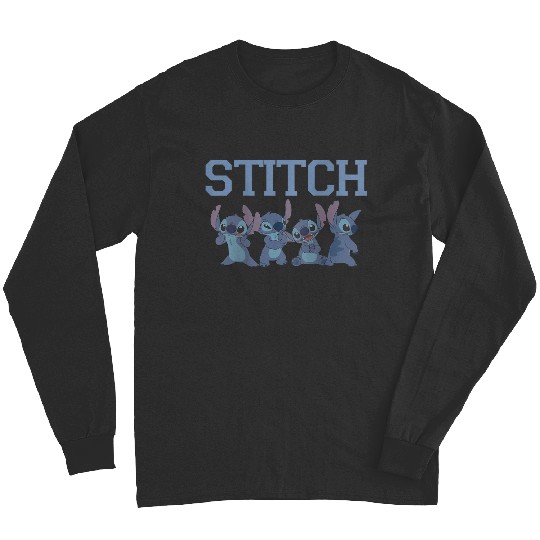 Disney Lilo Stitch Cute Different Moods Big Chest Logo V2 Long Sleeves
