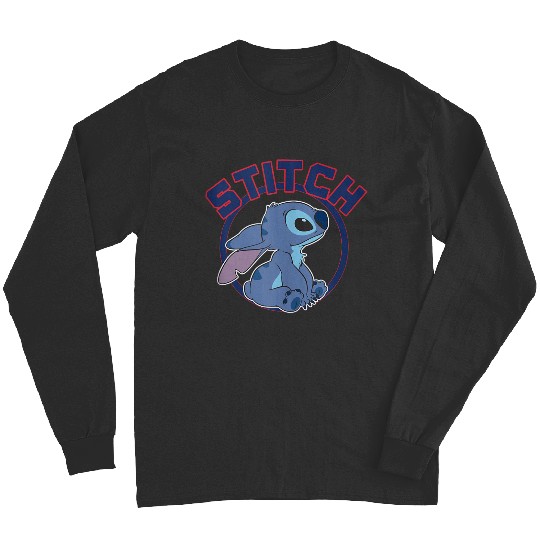Disney Lilo Stitch Cute Stitch Profile Big Chest Circle V2 Long Sleeves