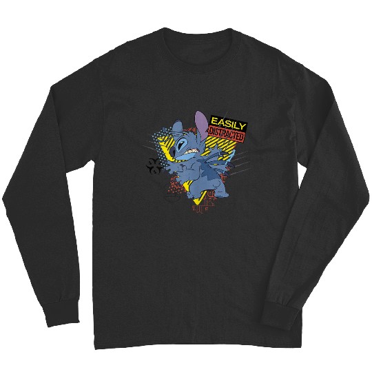 Disney Lilo Stitch Easily Distracted Mad Stitch Portrait Long Sleeves