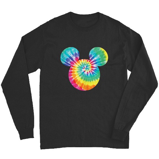Disney Mickey Mouse Icon Rainbow Tie-dye Long Sleeves