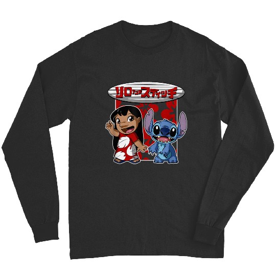 Disney Lilo Stitch Cute Happy Anime Kanji Style Big Poster Long Sleeves