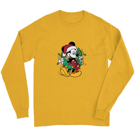 Disney Mickey Mouse Christmas Lights, Christmas Wreath Long Sleeves