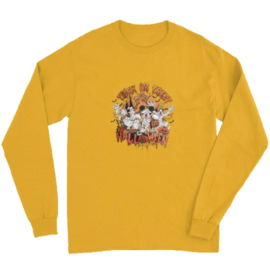 Mickey and Friends Trick or Treat Long Sleeves, Disney Halloween Long Sleeves, Disney Mummies Long Sleeves