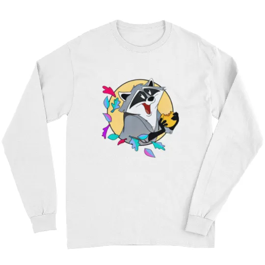 Disney Pocahontas Cute Meeko With Biscuits Retro Long Sleeves