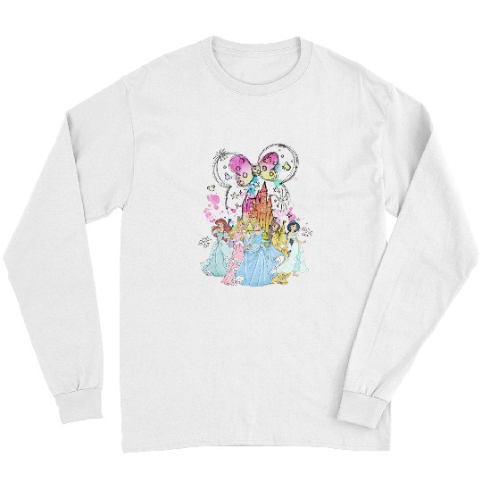 Disney Princess Comfort Color Long Sleeves, Disney Watercolor Castle