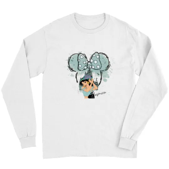 Jasmine Princess Long Sleeves, Princess Jasmine, Disney Jasmine Princess, Watercolor Disney Princess Long Sleeves