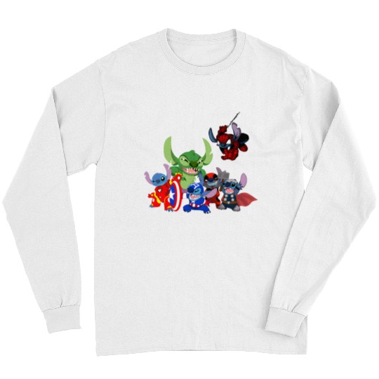 Stitch Avengers Marvel Deadpool Disneyland Long Sleeves