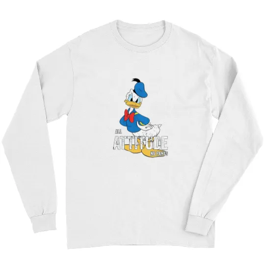 All Attitude Donald Duck Long Sleeves, Disney Donald Duck Long Sleeves, Donald Duck Gift For Women and Man Long Sleeves