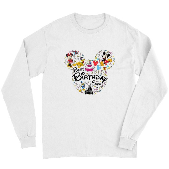 B.est Birthday Ever Long Sleeves, Disneyland Birthday, Disneyworld Mickey Ears, Mickey and Friends Long Sleeves