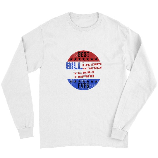 Billiard Team Player Independence Day Patriotic USA Flag Long Sleeves