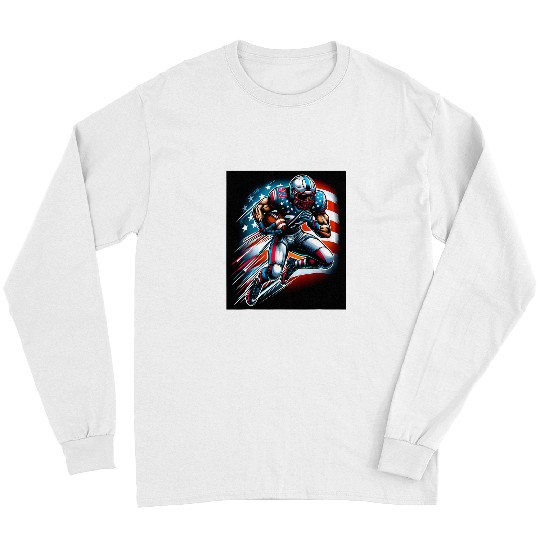 America US Flag Football Rugby 1 Long Sleeves