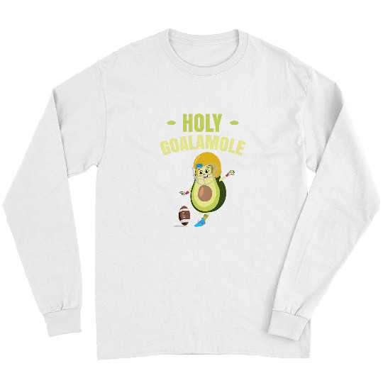 Funny Rugby Player Kids Avocado Holy Goalamole Long Sleeves