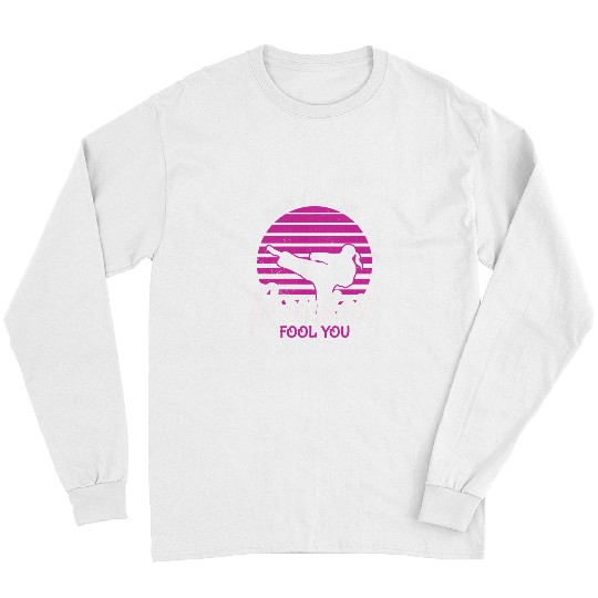 Womens Funny Karate Ponytail Girls Sport Long Sleeves