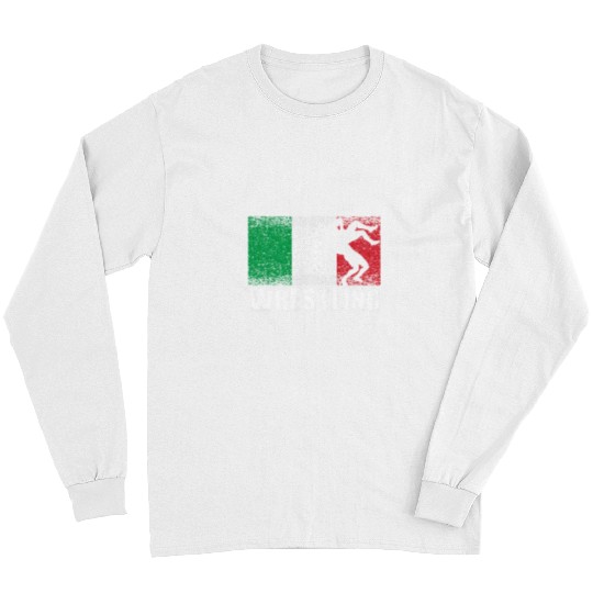 Wrestling Sport Italy Flag Italian Wrestler Long Sleeves
