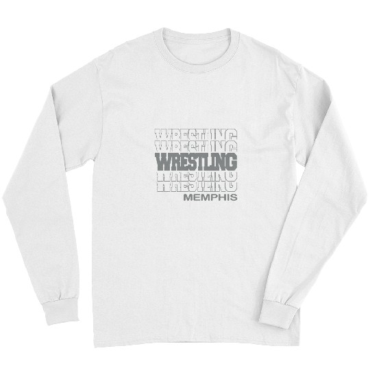 Wrestling Memphis in Modern Stacked Lettering Long Sleeves