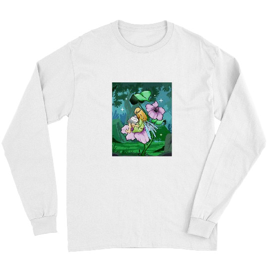 Fairycore Aesthetic Fairy Reading Book Lover Cottagecore 2 Long Sleeves