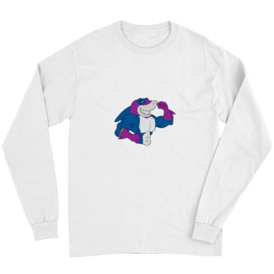 Wrestler Shark Design Dad Wrestling Long Sleeves