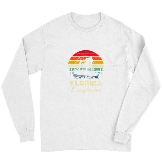 Florida Everglades National Park Airboat Swamp Fan Air Boat Long Sleeves