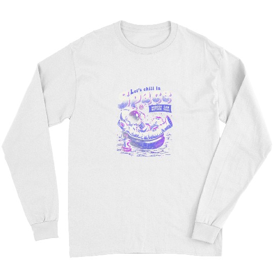 Astronauts Lazy Astronaut Chilling in Space Science Gifts Astronaut 55 Long Sleeves