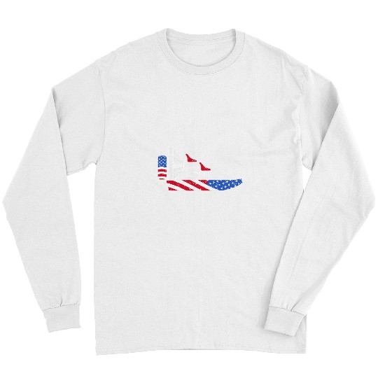 Airboat 4th of July USA Flag Swamp Boat Fanboat Patriotic Long Sleeves