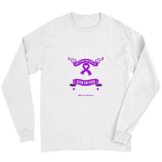 Alzheimer Awareness Disease Support Alzheimers Awareness Month Purple Ribbon Quote50 Long Sleeves