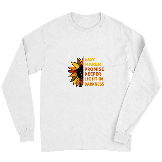 Way Maker Miracle Worker Promise Keeper Christian Gift Long Sleeves