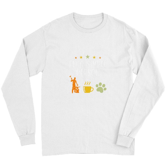 Simple Person Metal Worker Coffee Drinker Pet Puppy Owner Long Sleeves